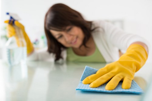 Local carpet cleaner preparing equipment for a Cleaninghouse property