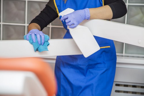 Professional cleaner handling a scheduled visit in a Cleaninghouse property